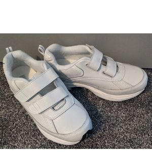 Drew Paige Leather Orthopedic Walking Shoes White with Two Straps Size 9 - NWOT